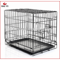 Dog Cage Crate Paleta dobrável com Divider Pet Puppy Pen ABS Bandeja Pan